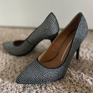 Black Studded Pumps - size 8.5